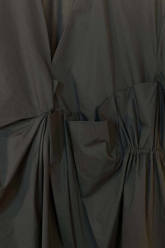 Oscar Raffie Origami Tunic Black